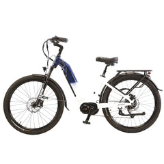 Cysum NOVA Step-Thru Electric Bike - UK with blue frame on a white background