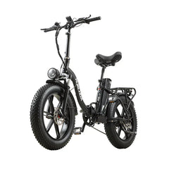 Black electric bike a white background