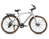 White CMACEWHEEL F700-2 Electric & Commuter Bike with brown tires on a white background