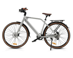 White CMACEWHEEL F700-2 Electric & Commuter Bicycle with brown tires on a white background