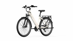 Gravel grey A-Spadz Qreate City Air Electric Bike on a white background - Pogo Cycles