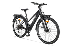 Black Cyrusher Asuka Trekking Electric bicycle on a white background