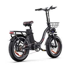 Drvetion CT20 PRO MAX Electric fat-tire bicycle with a front basket, rear cargo rack, and integrated battery pack, shown on a clean white background.