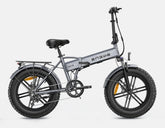 Gray Engwe EP-2 Boost Electric Bike with large wheels on a white background