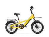 Yellow Heybike EC Compact Sport Electric Bike with black details on a white background
