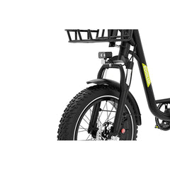 KOOLUX X7 Cargo Electric Bike on black with a front basket on a white background