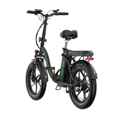 KOOLUX BK6S 3.0 Folding Electric Bike - Black on a white background