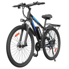 Ridstar S29 Pro Electric Mountain Bike with black frame and tires on a white background