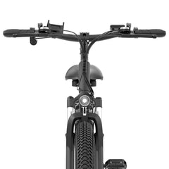 Close-up of a black Ridstar S29 Pro Electric Mountain Bike on a white background