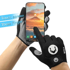 1 Pair Of All-finger Gloves Breathable Shock-proof Touch-screen Bike Gloves Spring And Summer Mountain Bike Road Riding Gloves