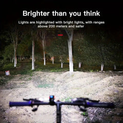 Bicycle Lights Headlights Strong Light Riding Flashlight Equipment Night Riding Road Mountain Bike Accessories Kit Taillights