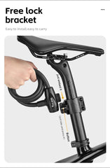 WEST BIKING Antifreezing Bicycle Cable Lock Portable Anti-Theft Bike Wire Lock With 2 Keys E-Bike Scooter Motorcycle Safety Lock