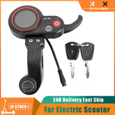 Electric Scooter Meter 6 Pin Display ZQ-100 LCD Display Mileage Meter Speed Adjustable for Electric Scooter Dashboard With Key