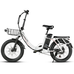 SAMEBIKE CY20 Pro Electric Bike in white with black accents on a white background