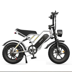 Varun PLORER All-Terrain Electric Bike with black seat and visible brand logo on a white background
