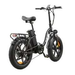 Black electric bike on a white background