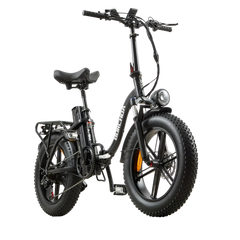 Black electric bike on a white background