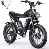 YVY C20 Max Electric Bike in black with visible brand logo on a white background
