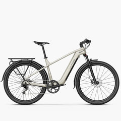 White electric bicycle on a white background