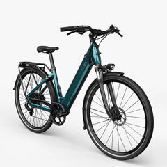 Fiido C11 city Electric Bike - Side View Green - Pogo Cycles, Ireland