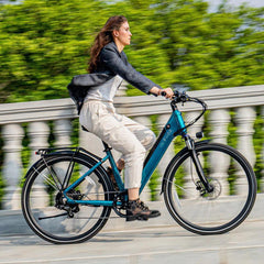 Blue - Fiido C11 city Electric Bike - Pogo Cycles