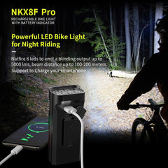 10000mAh 3600 Lumens USB Rechargeable Bike Light with Rear Light - Pogo Cycles