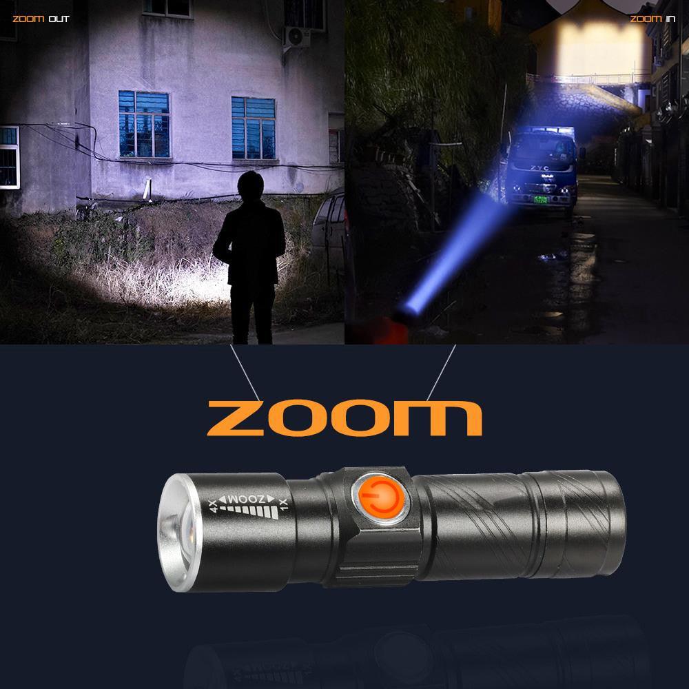 3 in1 8000 Lumen Bike Bicycle Light Set USB rechargeable LED Waterproof Super Bright Zoom Headlight Rear light MTB Bike Light - Pogo Cycles