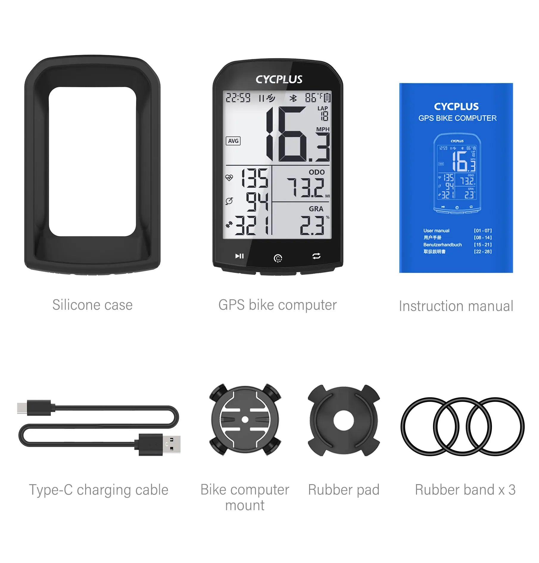 CYCPLUS M1 GPS Bicycle Computer Cycling Speedometer Bluetooth 5.0 ANT+ Ciclismo Speed Meter for Garmin Zwift Bike Accessories