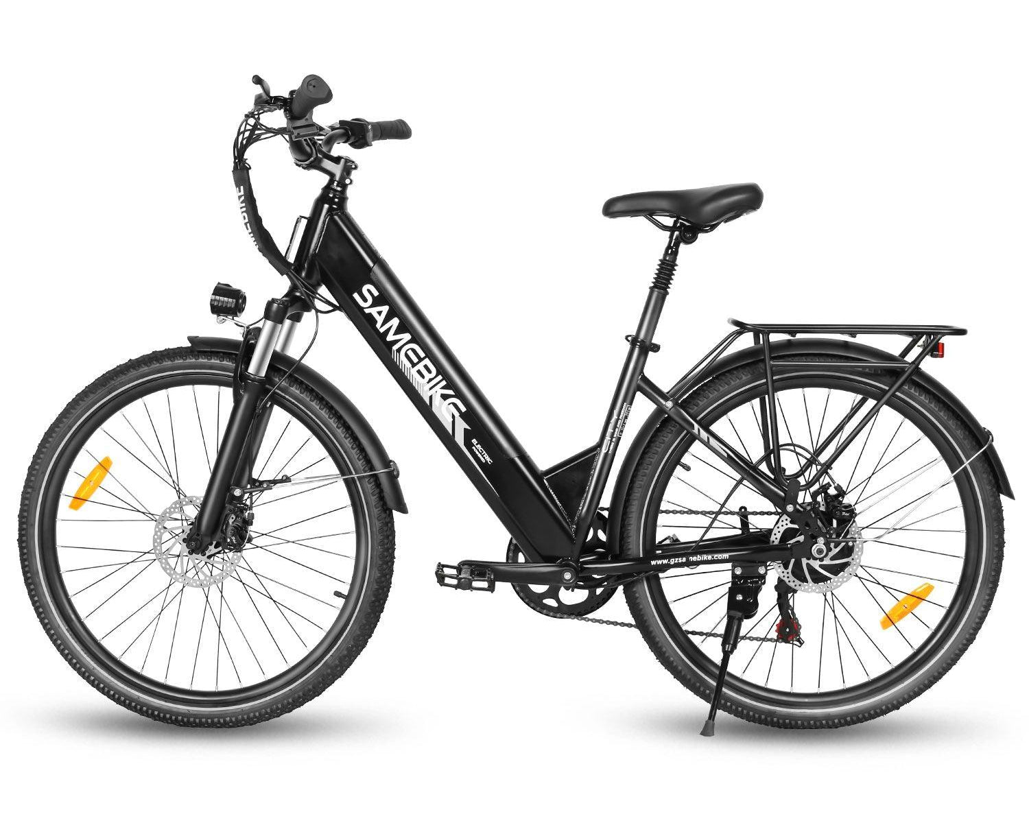 Left view of Samebike RS-A01 Pro-T Electric Bike in black - Pogo Cycles