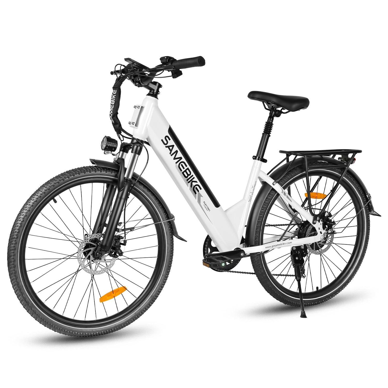 Samebike RS-A01 Pro-T Electric Bike in white- Pogo Cycles, Ireland