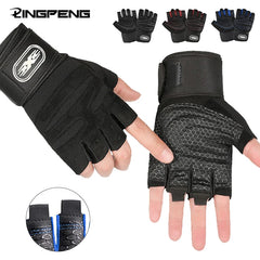 Workout Gloves for Men Women Half Finger Glove with Wrist Wrap for Sport Weight Lifting Training Bicycle Motorcyclist Gym Glove