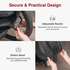 Waterproof Cycle Bike Rain Cover, Bicycle Cover Rain Sun UV Dust Windproof With Lock Hole for Mountain, Road & Dirt Bike