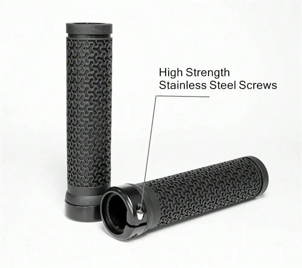 BKPTX Bicycle Handle Bar Grips MTB Mountain Bike Soft Single-sided Locking Handlebar Cover Plug Rubber Non-slip Cycling Grip