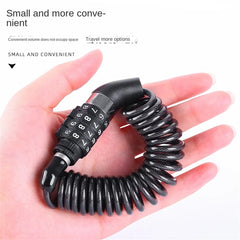 DOMEN Bicycle Lock Steel Wire Chain Lock Bike Motorcycle 4 Digit Password Steel Wire Locks Anti-theft Wire Rope Lock Helmet Lock