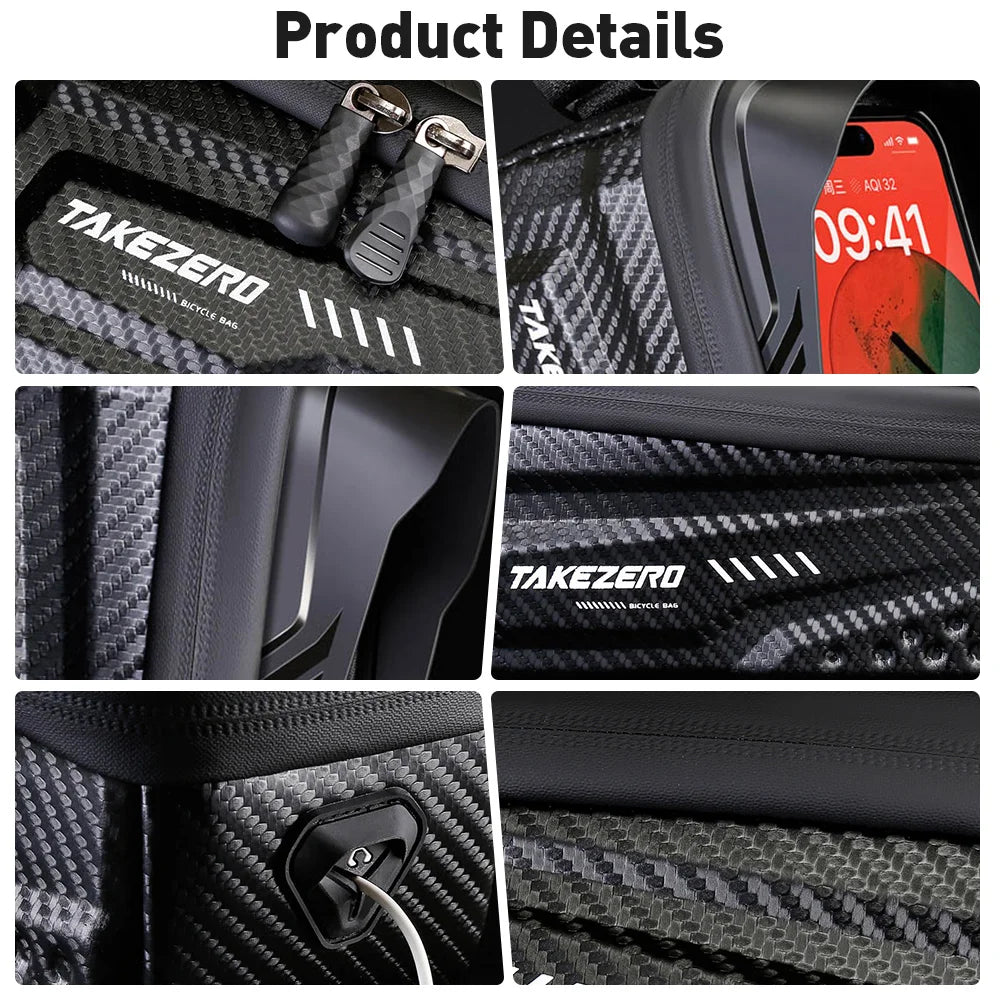 NEWBOLER Bicycle Bag Waterproof Touch Screen Cycling Bag Top Front Tube Frame MTB Road Bike Bag 6.9 Phone Case Bike Accessories