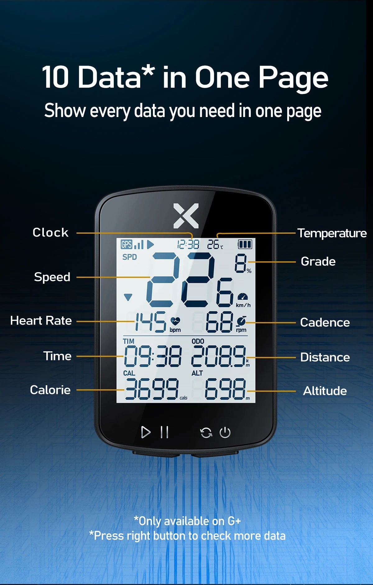 Choice Version xoss G+ G2 G plus 2 Bike Computer GPS Generation Cycling Wireless Speedometer