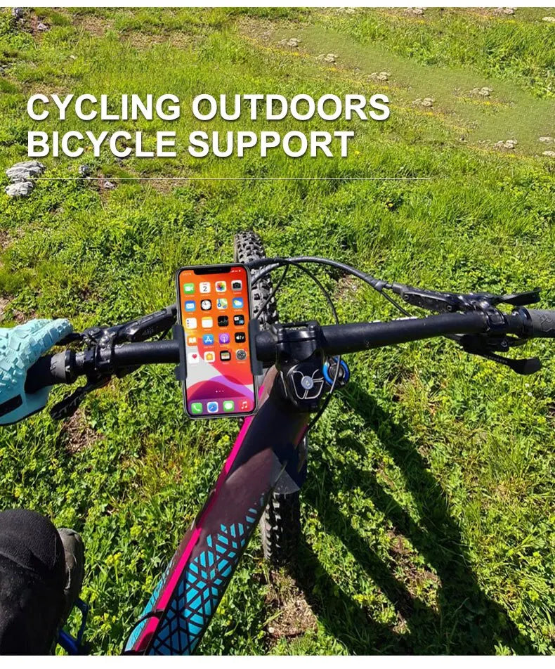 Aluminum Alloy Bike Phone Holder  Anti-slip Bracket Metal Motorcycle GPS Clip Universal Cycle Bicycle Phone Stand