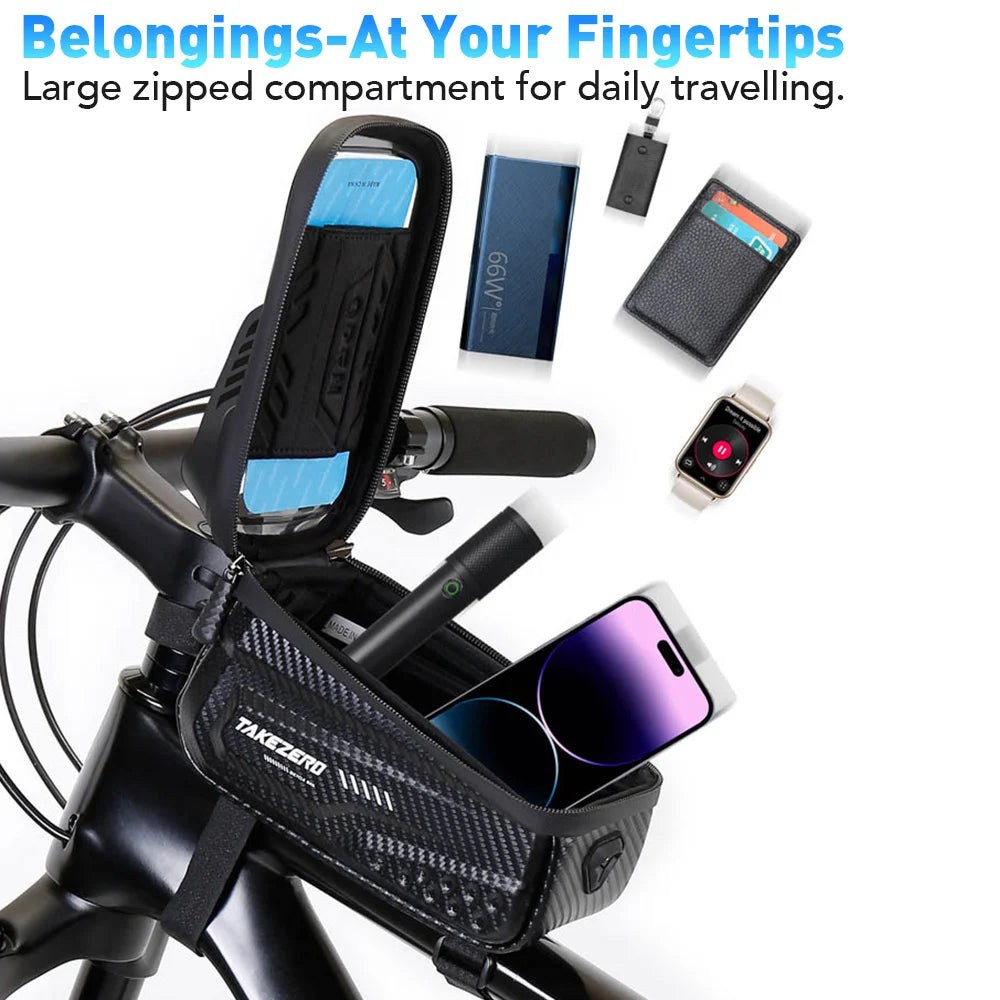 NEWBOLER Bicycle Bag Waterproof Touch Screen Cycling Bag Top Front Tube Frame MTB Road Bike Bag 6.9 Phone Case Bike Accessories