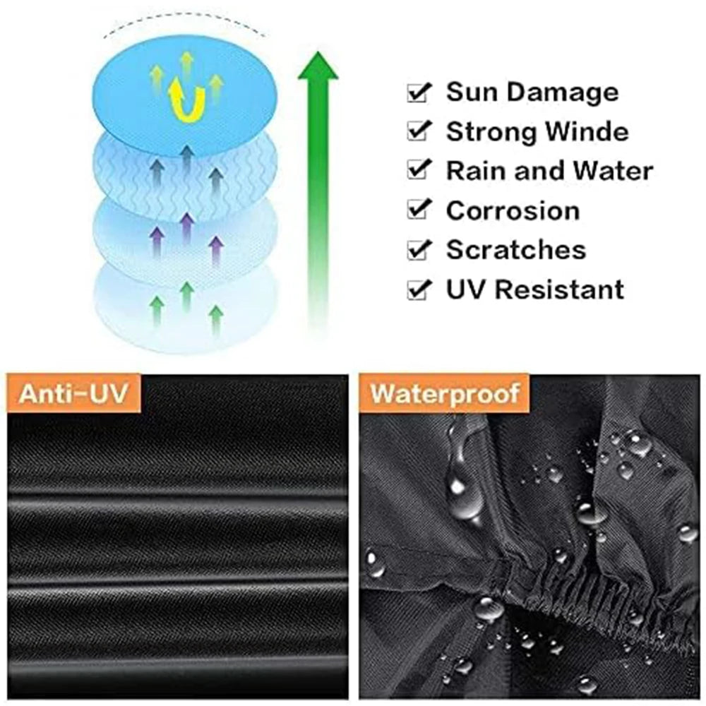 Waterproof Cycle Bike Rain Cover, Bicycle Cover Rain Sun UV Dust Windproof With Lock Hole for Mountain, Road & Dirt Bike