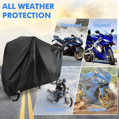 Waterproof Cycle Bike Rain Cover, Bicycle Cover Rain Sun UV Dust Windproof With Lock Hole for Mountain, Road & Dirt Bike