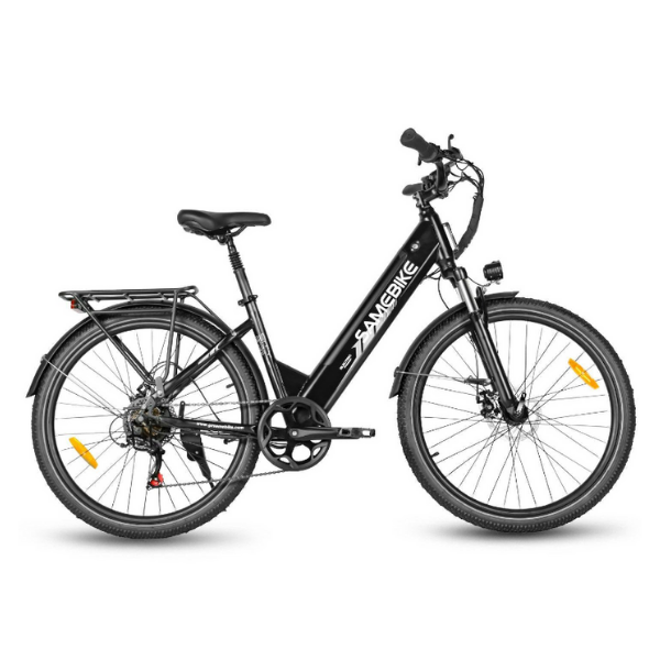 Samebike RS-A01 Pro-T Electric Bike in black on a white background