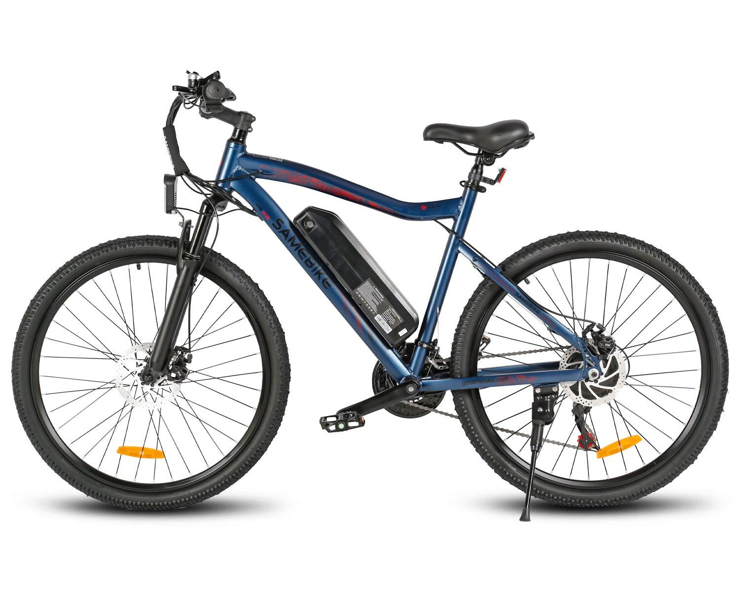 SAMEBIKE SY26-II Electric Mountain Bike in blue in white background- Pogo Cycles
