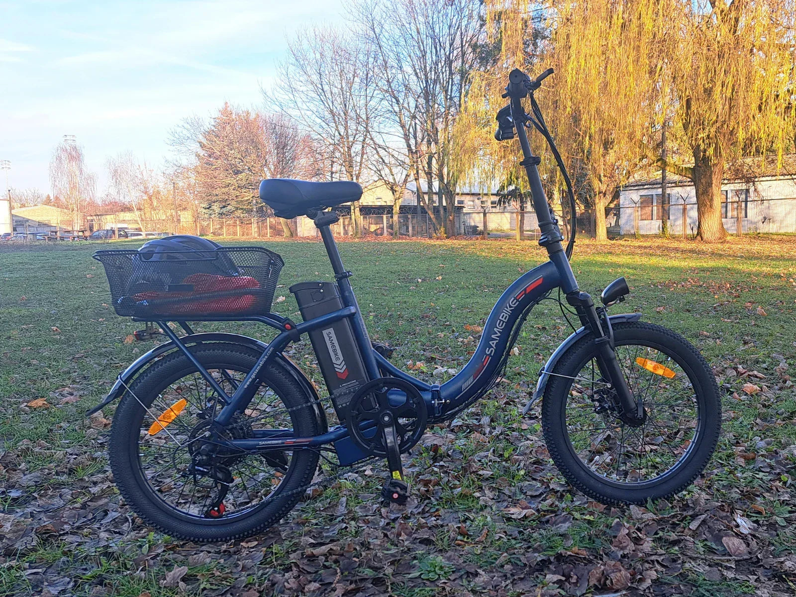 Samebike CY20 Electric Bike with basket - Pogo Cycles