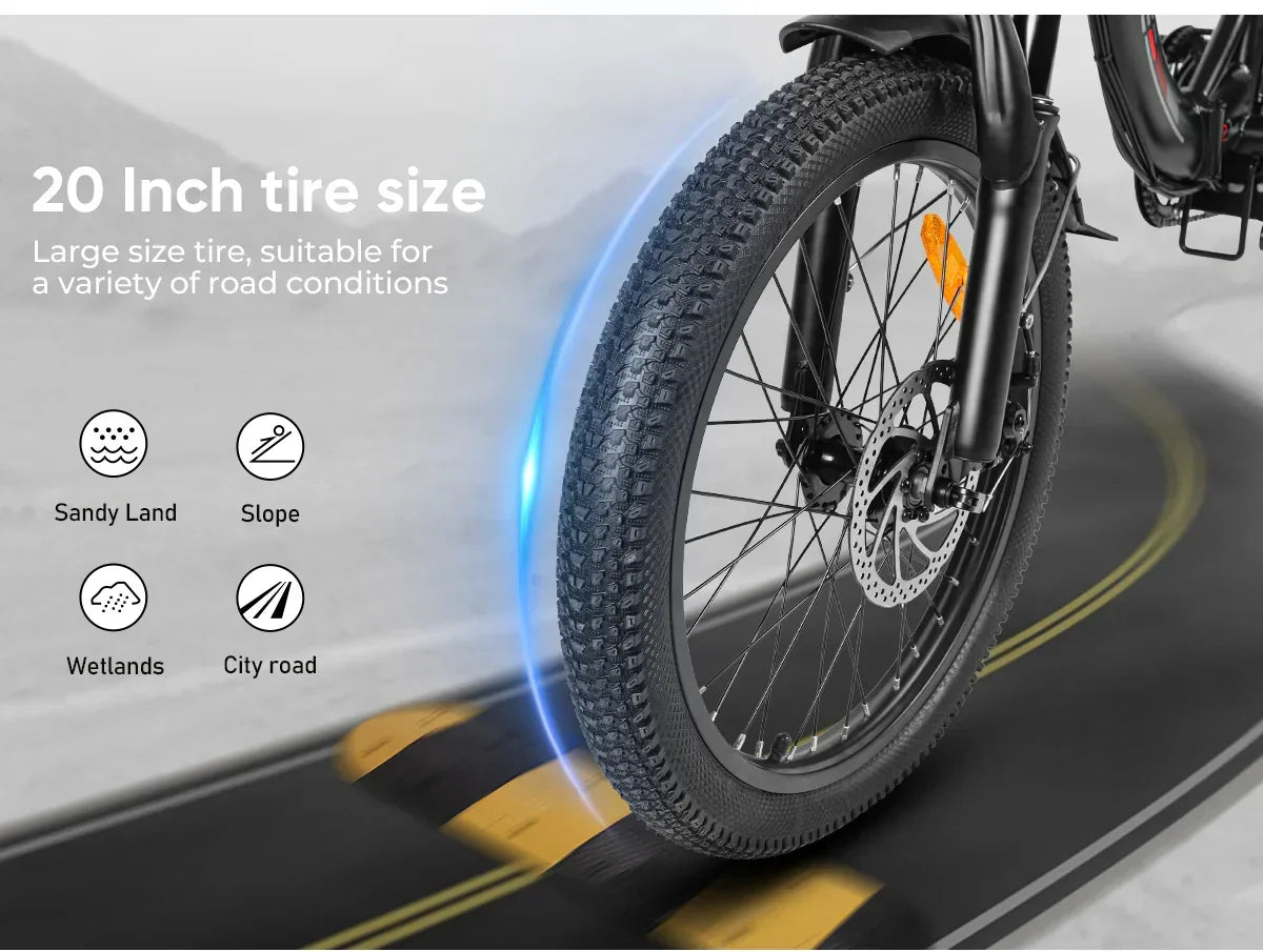 Tire information of Samebike CY20 Electric Bicycle - Pogo Cycles, Ireland