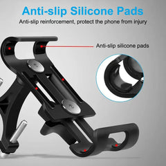 Aluminum Alloy Bike Phone Holder  Anti-slip Bracket Metal Motorcycle GPS Clip Universal Cycle Bicycle Phone Stand