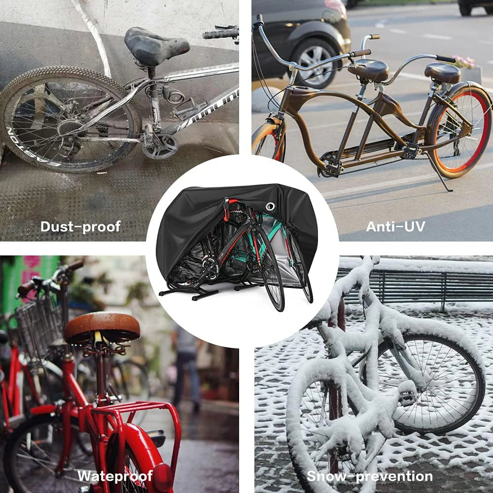 Waterproof Cycle Bike Rain Cover, Bicycle Cover Rain Sun UV Dust Windproof With Lock Hole for Mountain, Road & Dirt Bike