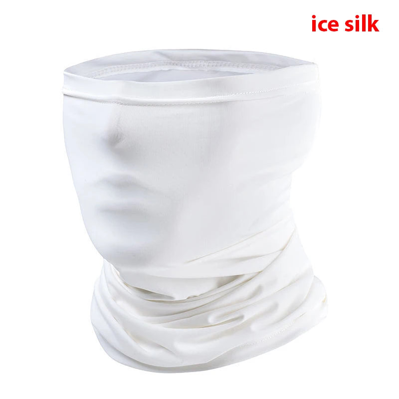 Summer Cycling Face Cover Mask Ice Silk Anti UV Scarf Headband Bandana Anti UV Scarf Headband Scarf Fishing Hiking Accessories