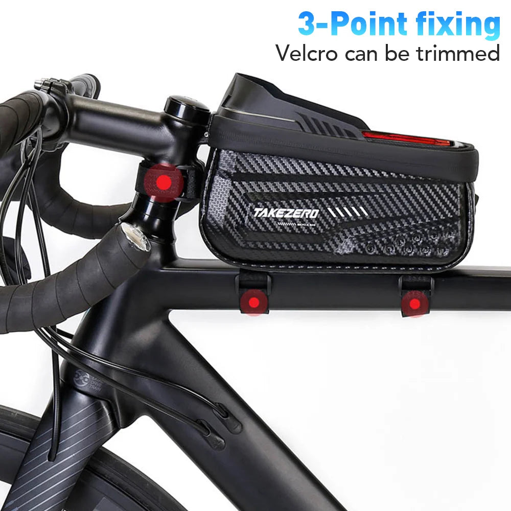 NEWBOLER Bicycle Bag Waterproof Touch Screen Cycling Bag Top Front Tube Frame MTB Road Bike Bag 6.9 Phone Case Bike Accessories