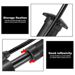 Portable Bicycle Pump Valve 80PSI Lightweight Balloon Manual Air Pump MTB Road Bike Tire Inflator Cycling Accesories