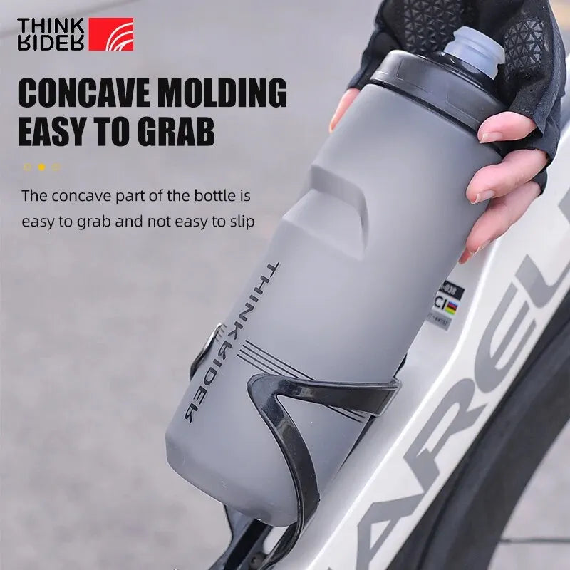 ThinkRider 620ml/750ml Bicycle Bottle MTB Road Bike Water Bottle Outdoor Sports Plastic Portable Large Capacity Drink Cycling